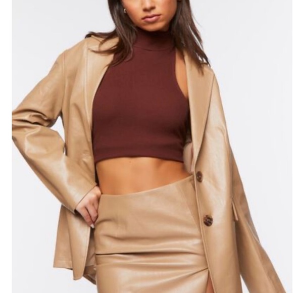 Zara faux leather blazer - Picture 4 of 5